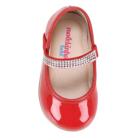 Sapato Molekinha - Brilho Vermelho 2528100