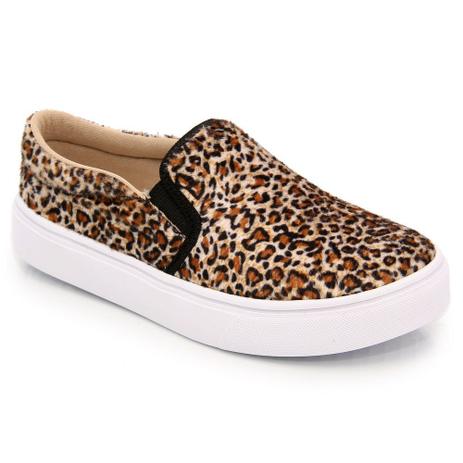 slip on feminino oncinha