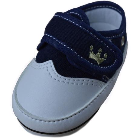 sapatinho de bebe azul marinho