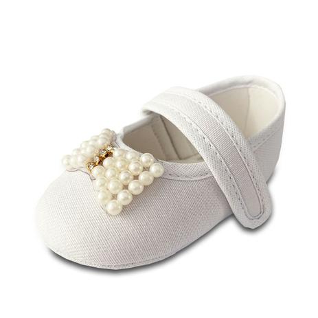 Sapatinho Bebe Sapatilha Batizado Menina Festa Branco - Baby Soffete -  Sapato para Batizado - Magazine Luiza