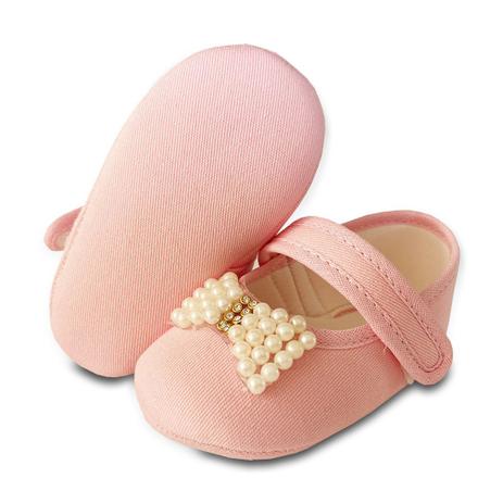 Sapatinho Bebe Sapatilha Batizado Menina Festa Rosa - Baby Soffete - Sapato  para Batizado - Magazine Luiza