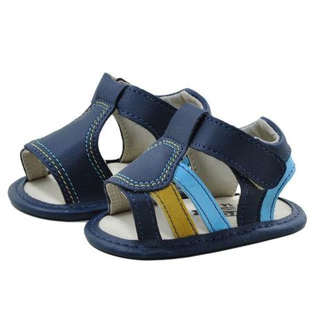 Sapatinho de Bebê Bicho de Pé - Sandália Masculina com Fecho - Sintético - Azul  Marinho e Azul Céu com Amarelo - Bicho de Pé Baby - Sandália para Bebês -  Magazine Luiza