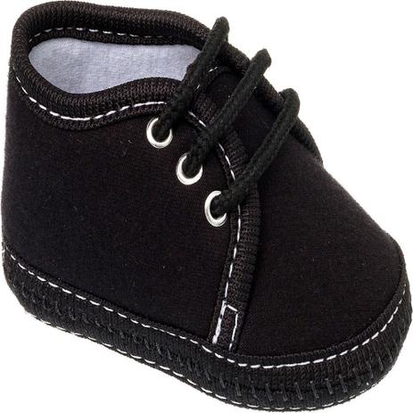 Sapatinho de Bebe Infantil Keto Baby Preto Com Cadarço - Sapatinho de Bebê  - Magazine Luiza