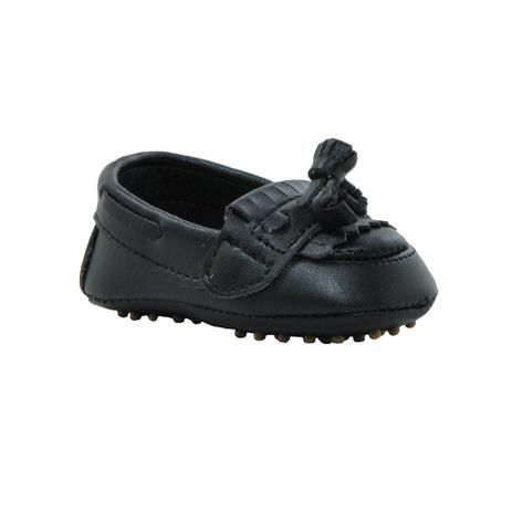 Mocassim de Bebê Com Bridão - Preto - paoladavinci-mobile