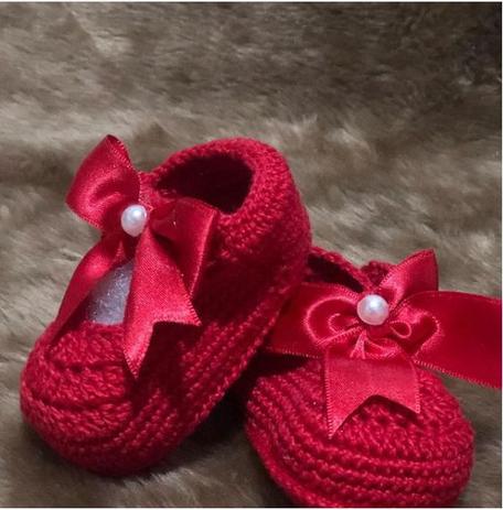 Sapatinho Vermelho de Crochê - Colochê Kids - Sapatinho de Bebê - Magazine  Luiza