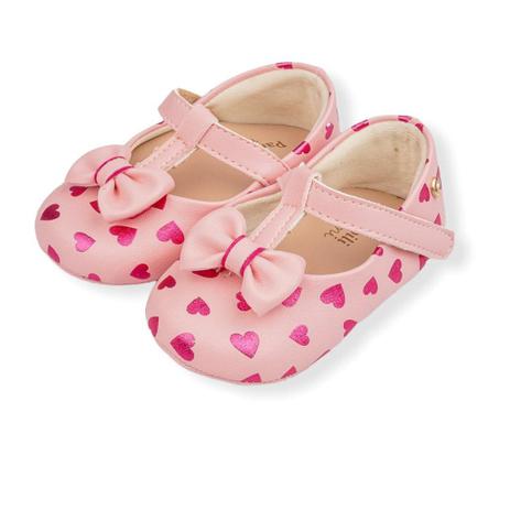 Sapato bebê menina pampili nina rosa corações pink 379642 - Sapatinho de  Bebê - Magazine Luiza