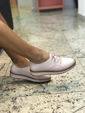 Sapato Beira Rio Oxford Flatform Feminino Tênis Nude Napa - Oxford Feminino - Magazine Luiza