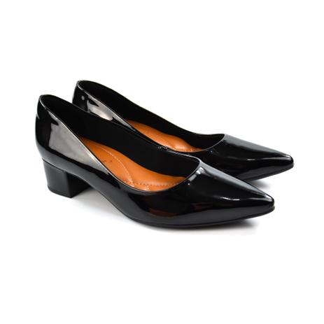Sapato bico fino 3613-764 preto verniz bebece 17612 - Bebecê - Mule  Feminino - Magazine Luiza