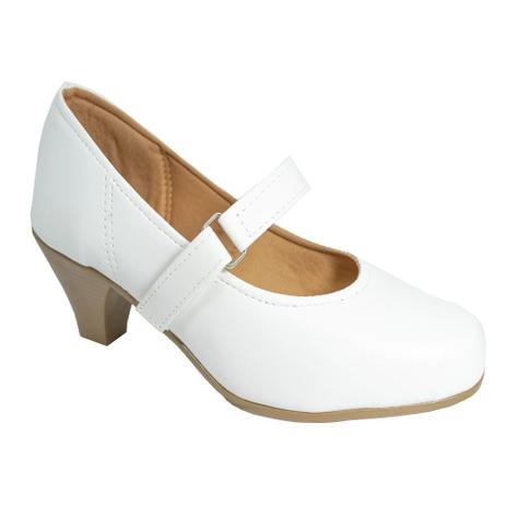 Sapato Boneca Fechado Salto Baixo Confort Branco - PariShoes - Sapato  Casual Feminino - Magazine Luiza