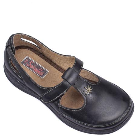 Sapato Boneca Retro Feminino Couro Conforto Dia a Dia - Serella - Calçados Femininos - Magazine Luiza