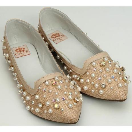 Sapato Bordado Perola e Cristal - GATS - Sapato Infantil - Magazine Luiza