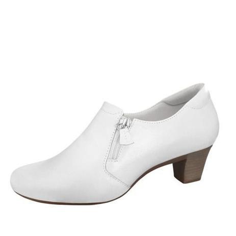 sapato branco de couro feminino