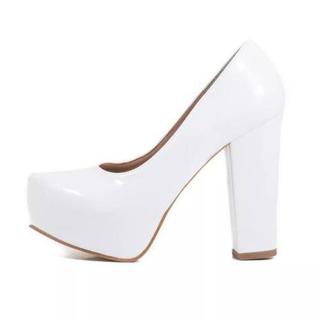 sapato branco scarpin