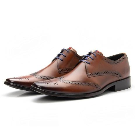 Sapato Brogue Masculino De Amarrar Orange Solado Em Couro - Top Franca  Shoes - Sapato Social Masculino - Magazine Luiza