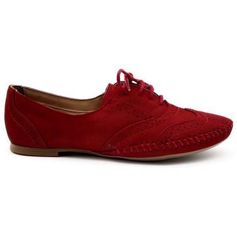 sapato oxford feminino vermelho