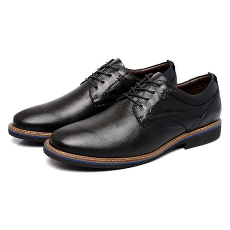 Sapato Casual Masculino Confortável em Couro Preto - Duvelmon - Sapato  Casual Masculino - Magazine Luiza