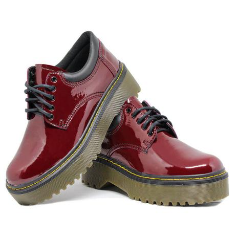 Sapato Colegial Inglês Verniz Vinho - Embora Footwear - Calçados Femininos  - Magazine Luiza