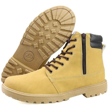 Sapato Coturno Bota Masculin Casual Adventure Social Rua Amarelo - Ws3 -  Bota de Segurança - Magazine Luiza