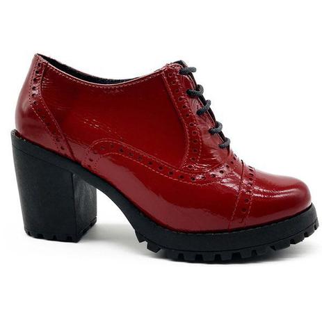 sapato verniz feminino vermelho