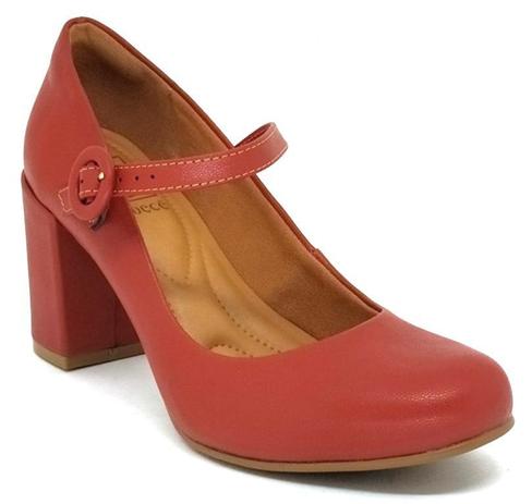 Sapato Feminino Bico Redondo Salto Grosso 6514-226 Marrom - Bebece -  Scarpin Feminino - Magazine Luiza