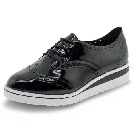 sapato feminino oxford verniz