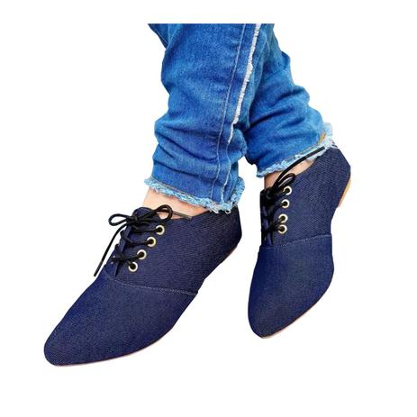 sapato feminino fechado com cadarço
