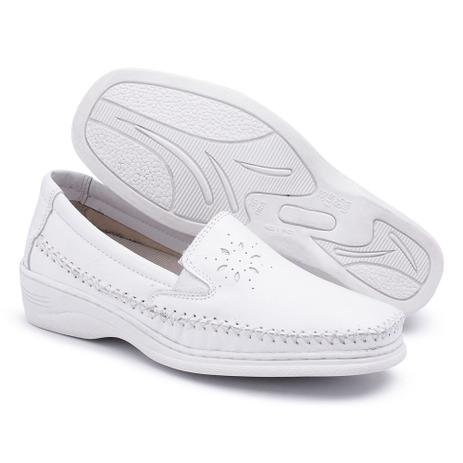 sapato branco confortavel feminino