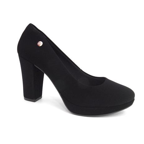 Sapato feminino salto grosso 19-1953 - via marte 9 - preto - Scarpin Feminino - Magazine Luiza
