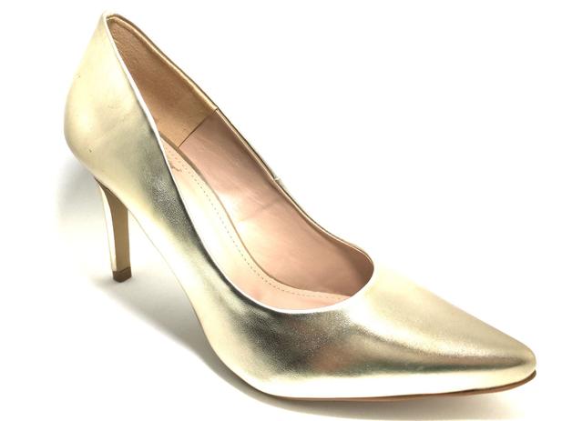 Sapato Feminino Scarpin Dourado Salto Alto - Bel's Shoes - Scarpin Feminino  - Magazine Luiza