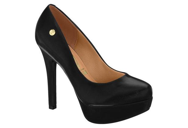 sapato preto feminino vizzano