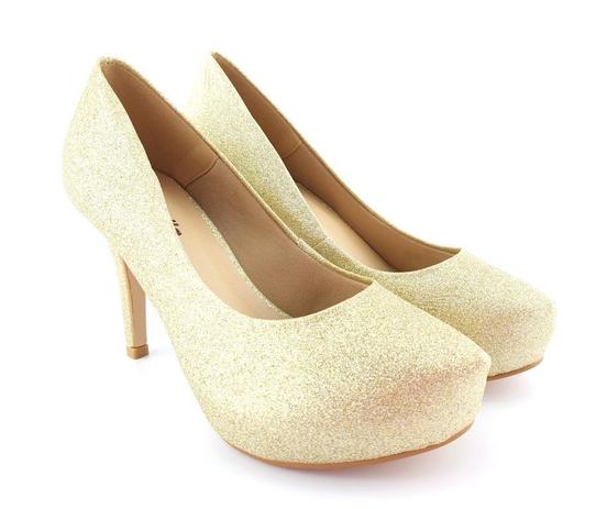 Sapato de Noiva Scarpin - Boneca Ouro - Santa Scarpa