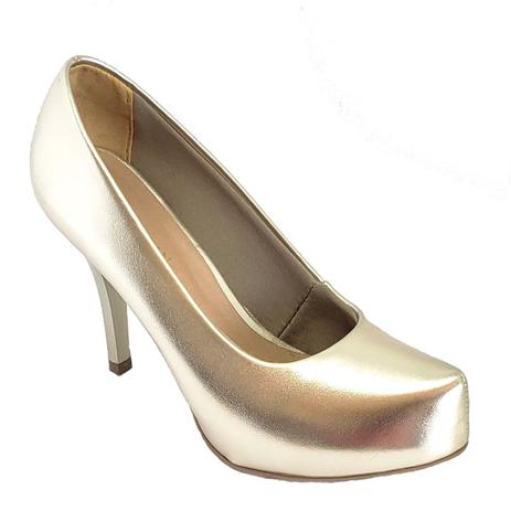 Sapato Hellen Suzan Meia Pata Salto 9 Ipanema Dourado - Scarpin Feminino -  Magazine Luiza