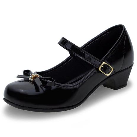 Sapato Infantil Feminino Bonekinha - 31001 VERNIZ/PRETO 01 - Sapato Infantil - Magazine Luiza