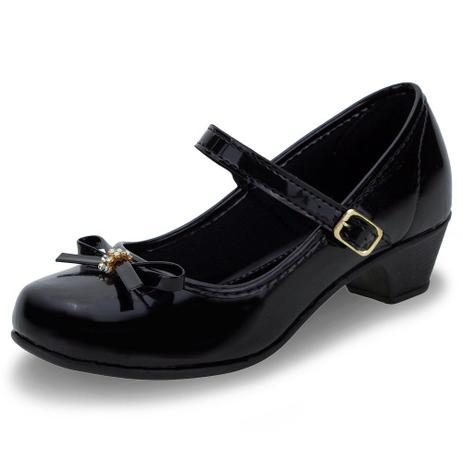 sapato infantil preto feminino