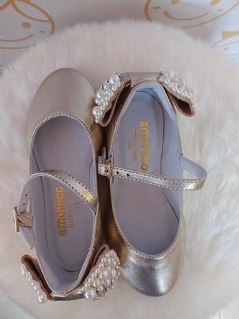 sapato infantil feminino dourado