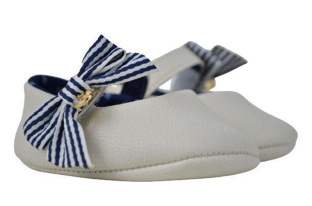 Sapato Infantil Feminino Klin RN Off White c/ Laço - 208449 - Sapatilha  Infantil - Magazine Luiza