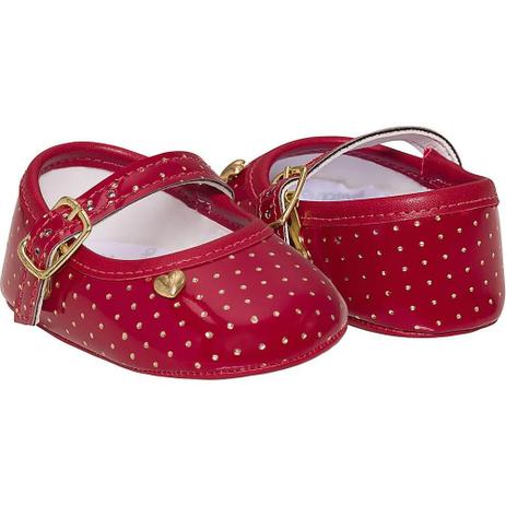 sapato infantil vermelho