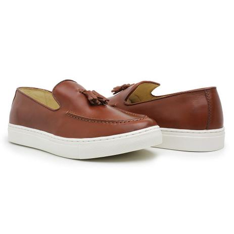 Sapato Masculino Em Couro Penny Loafer Bambulim Marrom Claro - Kyllper -  Loafer Masculino - Magazine Luiza
