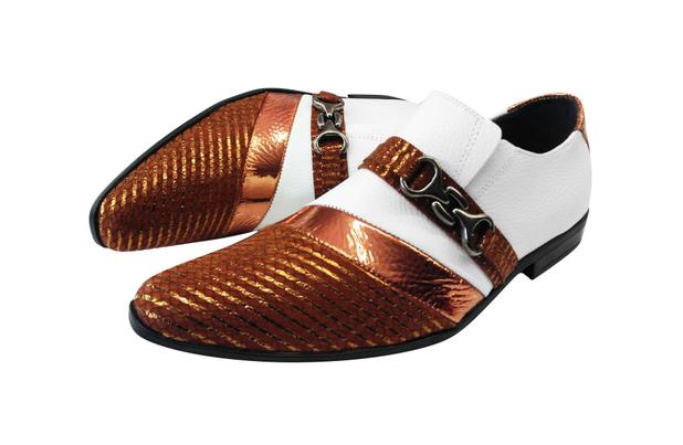 Sapato Masculino Em Couro Social Executivo Laranja Cobre Veneza Collection  - ART SAPATOS - Sapato Social Masculino - Magazine Luiza