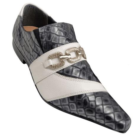 Sapato Masculino Em Couro Social Executivo Social Executivo - Prata - Rock  Shield - ART SAPATOS - Sapato Social Masculino - Magazine Luiza