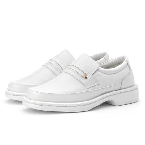 sapato de couro branco masculino