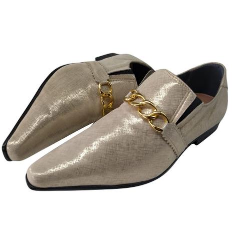 Sapato Masculino Italiano em Couro Social Executivo em Couro - Dourado -  Golden Streets - ART SAPATOS - Sapato Social Masculino - Magazine Luiza
