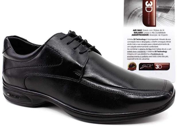 Sapato Masculino JotaPe 3D Vision 71454 Couro Preto - Sapato Social  Masculino - Magazine Luiza