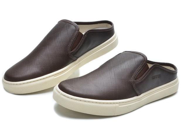 Sapato Masculino Mule de Couro Marrom - GTS - Mule Masculino - Magazine  Luiza