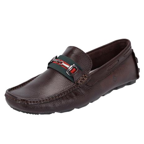 mocassim masculino couro marrom