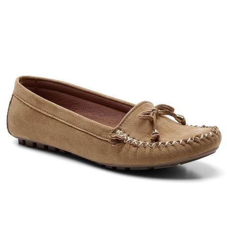 mocassim camurça feminino