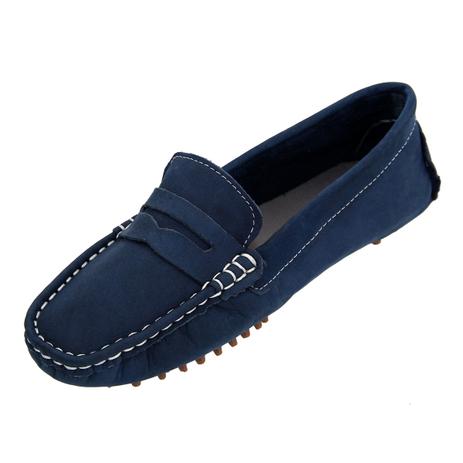 Sapato Mocassim Infantil Masculino Couro Selten Azul Menor preço em Sapato Mocassim Infantil Masculino Couro Selten Azul