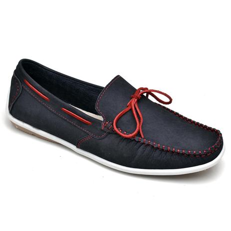 sapato mocassim masculino azul