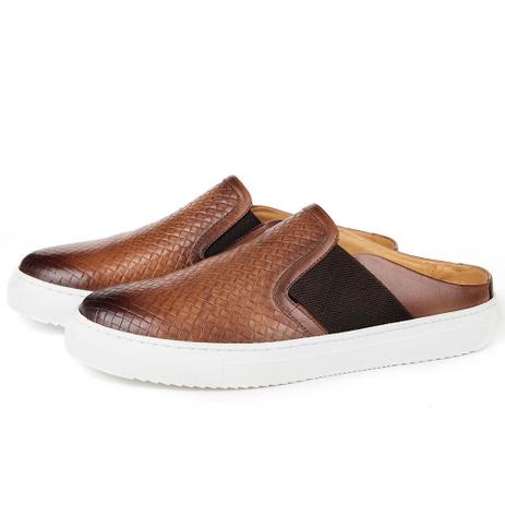 sapato mule de couro