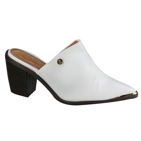 mule branco feminino salto